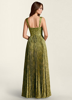 Simone Moss Navy Lace Corset A-line Dress image2