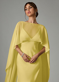Azazie Stefania Vestidos de madrinha de casamento Vestido Canário de Cetim elástico de Linha A image5