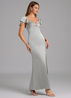 Azazie Demia 신부 들러리 드레스 쉬스 스윗하트 네크라인 스트레치 새틴 발목 길이 드레스 image3