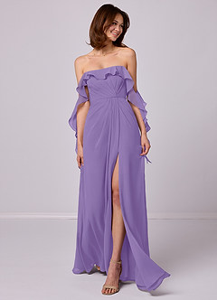 Barbie ♥ Azazie Bridesmaid Dresses Tahiti A-Line Off the Shoulder Chiffon Convertible Dress image1
