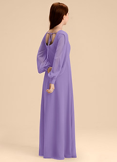 Azazie Bondi Junior Tahiti A-Line Blouson Chiffon Dress image6