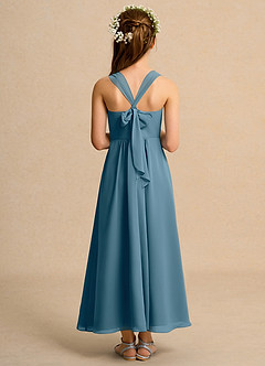 Azazie Tater Junior Formal Flower Girl Klänningar Klä A-Line i Chiffong Plisserad image2