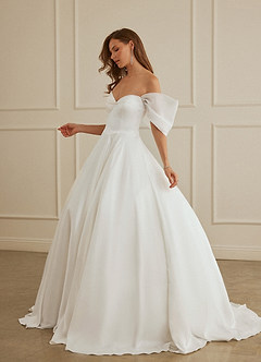 Christian Siriano Bridal for Azazie 2013 Wedding Dresses Drop Wasit Stretch Satin and Organza Ball Gown image5