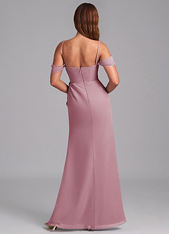 Azazie Johana Bridesmaid Dresses Vintage Mauve Mermaid Off the Shoulder Chiffon Convertible Dress image2
