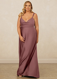 Christian Siriano Bridal for Azazie 1001 Bridesmaid Dresses Vintage Mauve A-Line Sweetheart Neckline Stretch Satin Dress image15