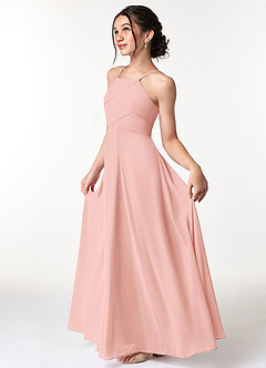 Azazie Ginger Junior Klä av A-Line i Chiffong Plisserad image6