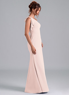 Azazie Rinna Bridesmaid Dresses Rose Petal Mermaid One Shoulder Chiffon Dress image5