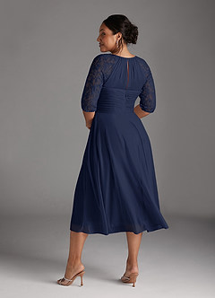 Azazie Gracelyn Abiti per la Madre della Sposa Abito A-Line in Pizzo Marino Scuro image9