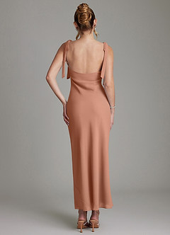 Azazie Luddie Bridesmaid Dresses Bronzer Mermaid Bow Chiffon Dress image6