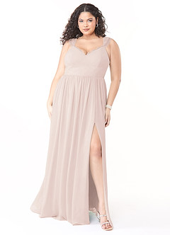 Azazie Cleobella Bridesmaid Dresses Rose Petal A-Line Sweetheart Lace Chiffon Dress image8