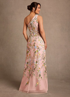 Azazie Bertie Mother of the Bride Dresses Rosette A-Line Lace Dress image2
