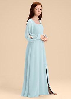 Azazie Bondi Junior Robe Trapèze en Mousseline de soie Blouson Brume image3
