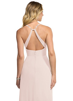 Azazie Davis Bridesmaid Dresses Rose Petal A-Line V-Neck Chiffon Dress image6