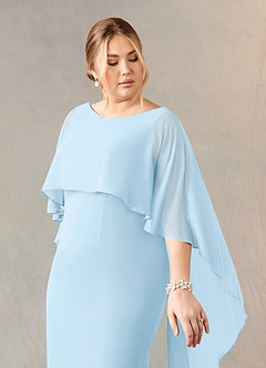 Azazie Dion Klänningar till brudens mor Klänning Tubklänning i Stretch crepe Scoop Himmelsblå image12
