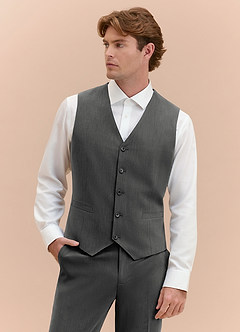 front William Holzkohle Anzugweste