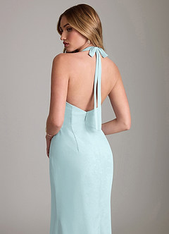 Azazie Valerie Bridesmaid Dresses Mist Mermaid Pleated Chiffon Dress image6