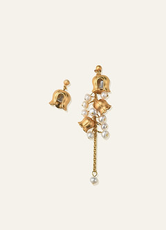 front Lily Valley Pearl Cascade Earrings