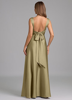 Azazie Beatrice 신부 들러리 드레스 A라인 스윗하트 네크라인 스트레치 새틴 바닥 길이 드레스 image6