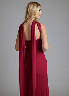 Azazie Solstice Venta Final Vestido de Sky Blue de Gasa de Corte Sirena Convertible con Sin tirantes image14