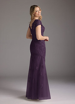 Azazie Marbella Mère de la mariée Robes Robe Sirène en Dentelle Paillettes Reine Anne Prune image6