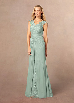 Azazie Jovie Kleider für die Brautmutter A-Linie Spitze Kleid Agave image2
