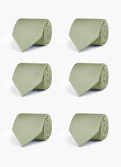 Ensemble de 6 cravates assorties en satin extensible pour garçons d'honneur