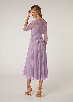 Azazie Tutu Mother of the Bride Dresses Wisteria A-Line Boatneck Lace Chiffon Dress image4
