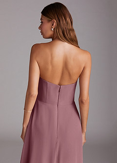 Azazie Wren Brautjungfernkleider Wandelbar A-Linie Seitliche Cut-Outs Chiffon Kleid Amethyst image8