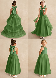 Azazie Bev Flower Girl Dresses Basil A-Line Convertible Tulle Dress image2