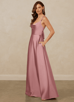 Christian Siriano Bridal for Azazie 1001 Brautjungfernkleider A-Linie Herzausschnitt Stretch-Satin Kleid Altrosa image4