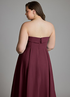 Azazie Lucienne Bridesmaid Dresses Cabernet A-Line Strapless Chiffon Convertible Dress image15