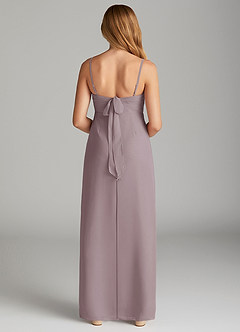 Azazie Mai Junior Dusk Sheath Pleated Chiffon Dress image2