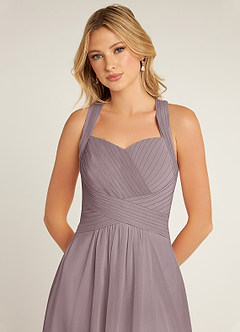 Azazie Claudia Bridesmaid Dresses Dusk A-Line Sweetheart Neckline Chiffon Dress image5