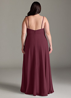 Azazie Akita Abiti da Damigella Abito A-Line in Chiffon Cabernet image6