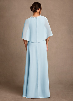 Azazie Winnifred Suknie dla Matki Panny Młodej Linia A Zroszony Szyfon Długość podłogi Sukienka image3