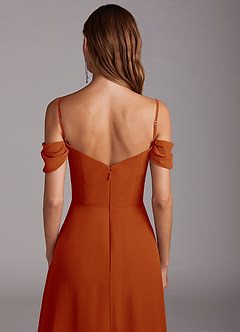 Azazie Marley Bridesmaid Dresses Paprika A-Line Off the Shoulder Chiffon Convertible Dress image10