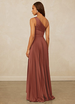Christian Siriano Bridal for Azazie 1008 Bridesmaid Dresses Auburn A-Line One Shoulder Stretch Satin Dress image2