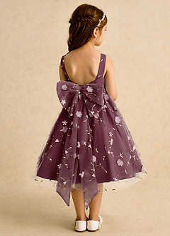 Azazie Bean vestidos de niña de las flores Vestido Cabernet de Tul de Vestido de princesa con Sin mangas image2