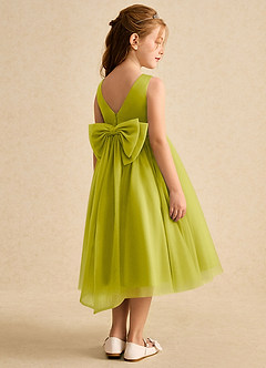 Azazie Winnie Robe Demoiselle D'honneur Fillette Robe Princesse en Tulle Arc Citronnelle image3