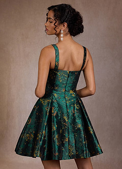 Briena 딥 그린 미니 드레스 image4