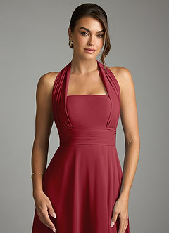 Azazie Tamira Suknie dla druhen Linia A Pofałdowany Szyfon Do ziemi Sukienka image6