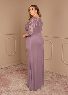 Azazie Alisondra vestidos de madre de la novia Vestido de Rosa Polvorienta de Encaje de Recto image10