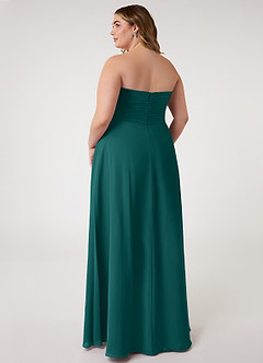 Azazie Arabella Allure Bridesmaid Dresses Peacock A-Line Sweetheart Neckline Chiffon Convertible Dress image17