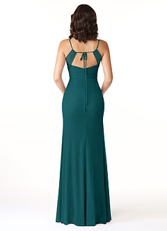 Azazie Reneya Bridesmaid Dresses Peacock Mermaid Bow Mesh Dress image2