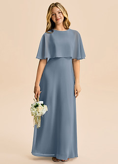 Azazie Maris Junior Abito A-Line in Chiffon Crepuscolo image5