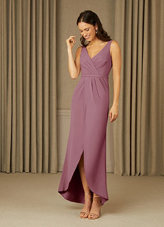 Azazie Yabelle Mother of the Bride Dresses Vintage Mauve Mermaid Lace Chiffon Dress image1