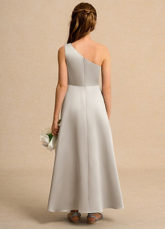 Azazie Taffy Junior Formal vestidos de niña de las flores Vestido de Escarcha de Satin Mate de Corte En A con Encaje image2