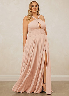 Christian Siriano Bridal for Azazie 1009 Brautjungfernkleider A-Linie Plissee Chiffon Kleid Englisches Rosa image12