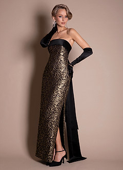 Ella Ebony Gold Maxi Dress image4