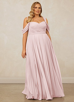 Christian Siriano Bridal for Azazie 1013 Bridesmaid Dresses Blushing Pink A-Line Off the Shoulder Chiffon Dress image10